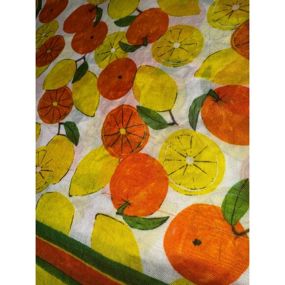 RARE Cabi Limited Edition La Dolce Vida Scarf Lemon Oranges Artsy Colorful Soft - Picture 5 of 6